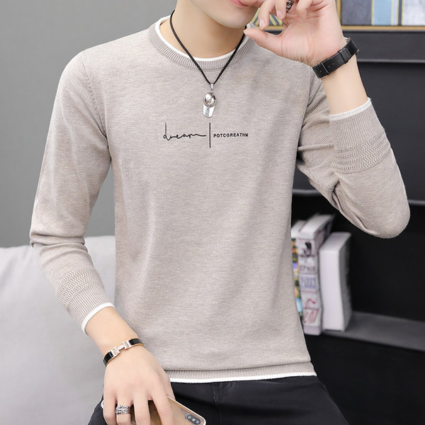 Vīriešu džemperis ar trīskrāsu apdruku