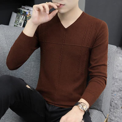 Ανδρικό πουλόβερ με λαιμόκοψη