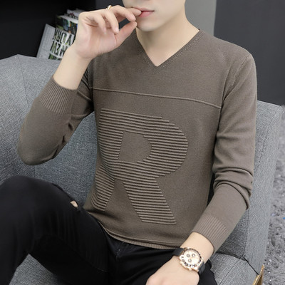 Ανδρικό πουλόβερ με λαιμόκοψη