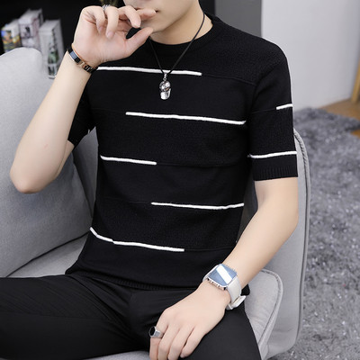 Jauna modeļa vīriešu džemperis ar izšuvumu un 3/4 piedurknēm