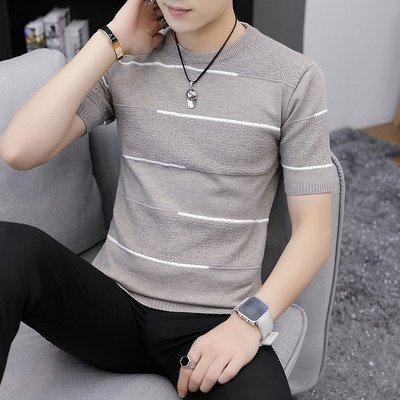 Jauna modeļa vīriešu džemperis ar izšuvumu un 3/4 piedurknēm