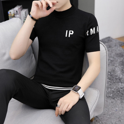 Jauna modeļa vīriešu džemperis ar izšuvumu un 3/4 piedurknēm