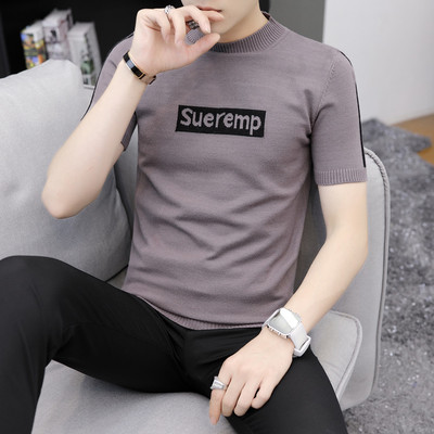 Jauna modeļa vīriešu džemperis ar izšuvumu un 3/4 piedurknēm