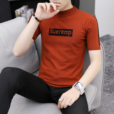 Jauna modeļa vīriešu džemperis ar izšuvumu un 3/4 piedurknēm