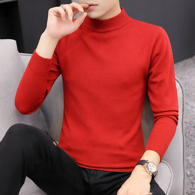Ikdienas vīriešu džemperis ar augstu apkakli