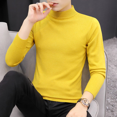 Ikdienas vīriešu džemperis ar augstu apkakli