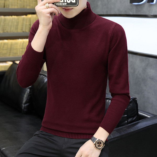 Ανδρικό πουλόβερ με ψηλό γιακά