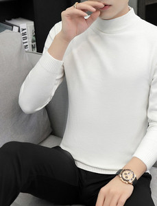 Elegants vīriešu džemperis ar augstu apkakli