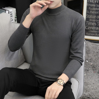 Elegants vīriešu džemperis ar augstu apkakli