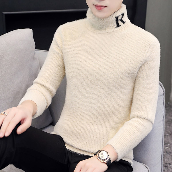 Vīriešu plīša džemperis ar izšuvumu