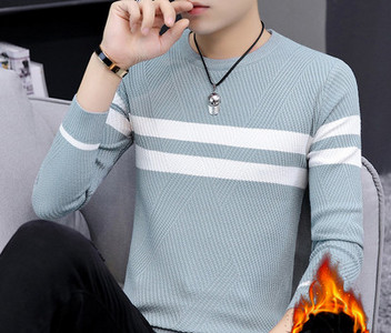 Ανδρικό casual πουλόβερ με λαιμόκοψη