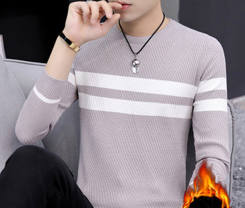 Ανδρικό casual πουλόβερ με λαιμόκοψη