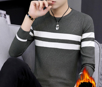 Ανδρικό casual πουλόβερ με λαιμόκοψη