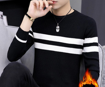 Ανδρικό casual πουλόβερ με λαιμόκοψη