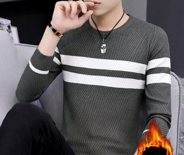Ανδρικό casual πουλόβερ με λαιμόκοψη