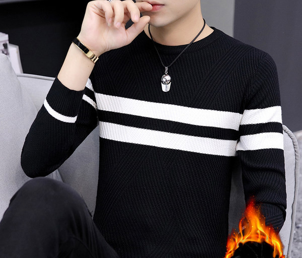 Ανδρικό casual πουλόβερ με λαιμόκοψη