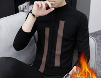 Modes vīriešu polsterēts džemperis ar garām piedurknēm ar aplikāciju