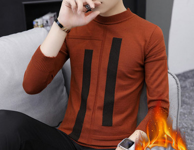 Modes vīriešu polsterēts džemperis ar garām piedurknēm ar aplikāciju