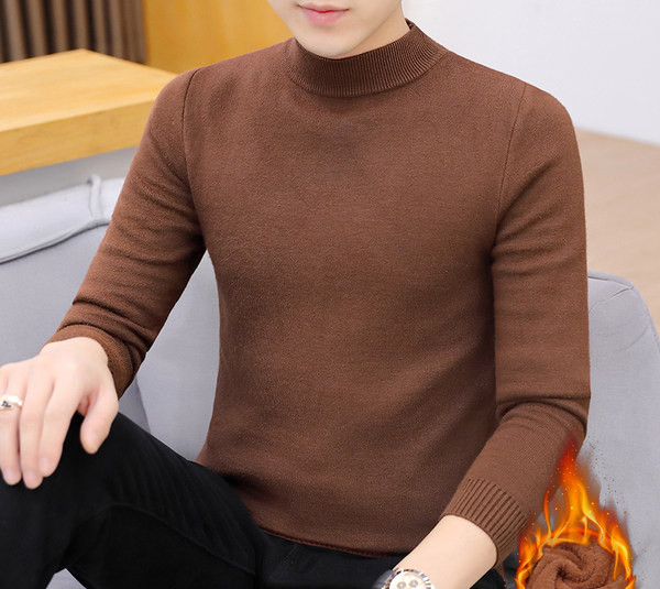 Vīriešu džemperis ar augstu apkakli