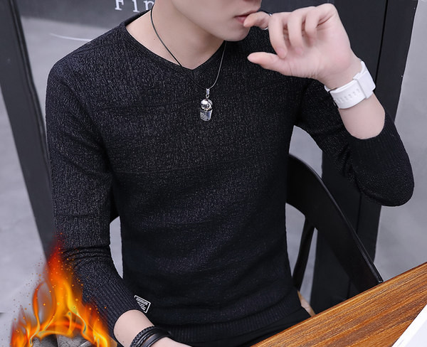 Ανδρικό πουλόβερ με φόδρα σε πολλά χρώματα