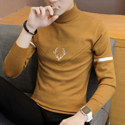 Ανδρικό πουλόβερ με ψηλό γιακά