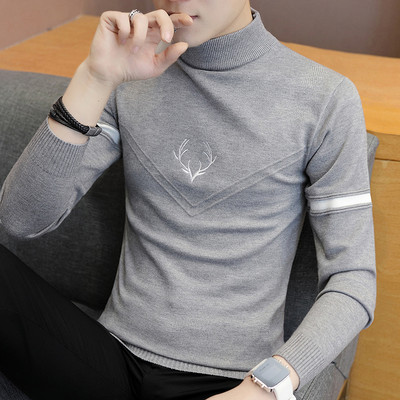 Ανδρικό πουλόβερ με ψηλό γιακά