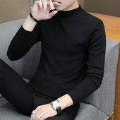 Ανδρικό φθινοπωρινό πουλόβερ - με ψηλό γιακά