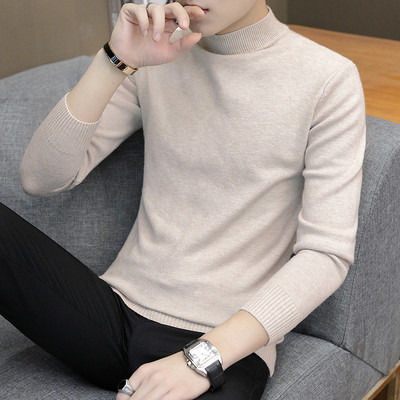 Ανδρικό φθινοπωρινό πουλόβερ - με ψηλό γιακά