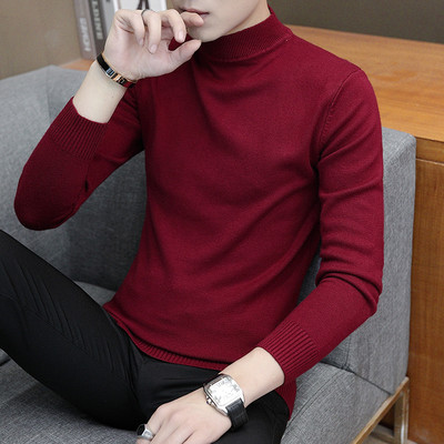 Ανδρικό φθινοπωρινό πουλόβερ - με ψηλό γιακά