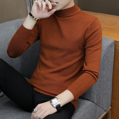 Ανδρικό φθινοπωρινό πουλόβερ - με ψηλό γιακά