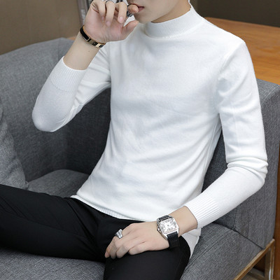 Ανδρικό φθινοπωρινό πουλόβερ - με ψηλό γιακά