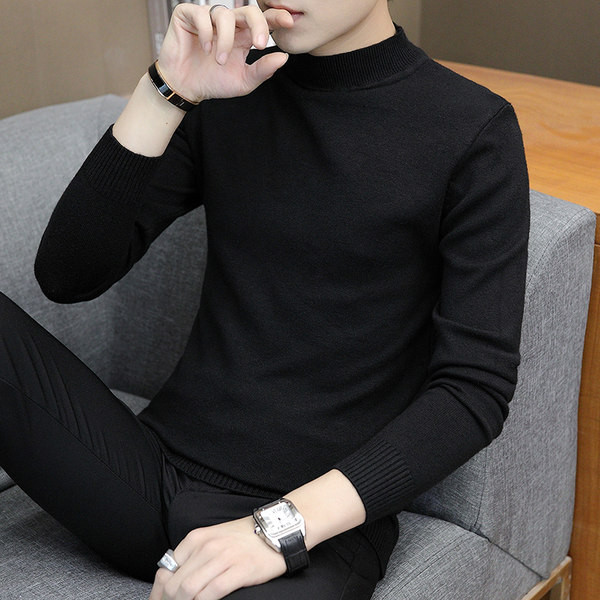 Ανδρικό φθινοπωρινό πουλόβερ - με ψηλό γιακά