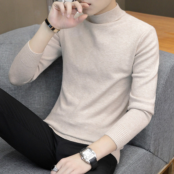 Ανδρικό φθινοπωρινό πουλόβερ - με ψηλό γιακά