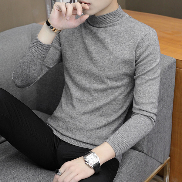 Ανδρικό φθινοπωρινό πουλόβερ - με ψηλό γιακά