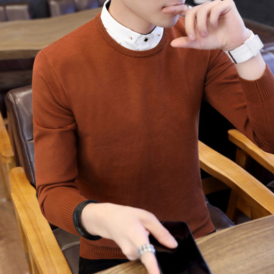 Μοντέρνο φθινοπωρινό χειμερινό ανδρικό μακρυμάνικο πουλόβερ