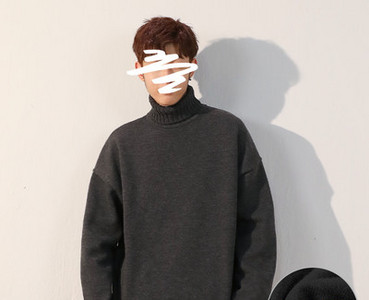 Muški pulover s polo kragnom - čisti model