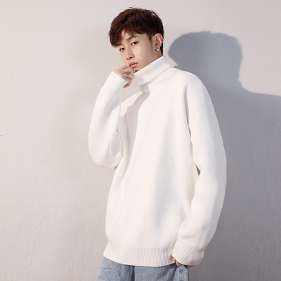 Muški pulover s polo kragnom - čisti model