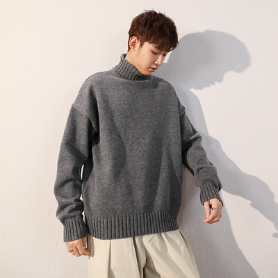 Muški pulover s polo kragnom - čisti model