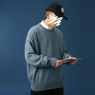 Muški pulover s polo kragnom - čisti model