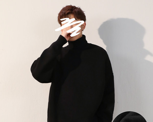 Muški pulover s polo kragnom - čisti model