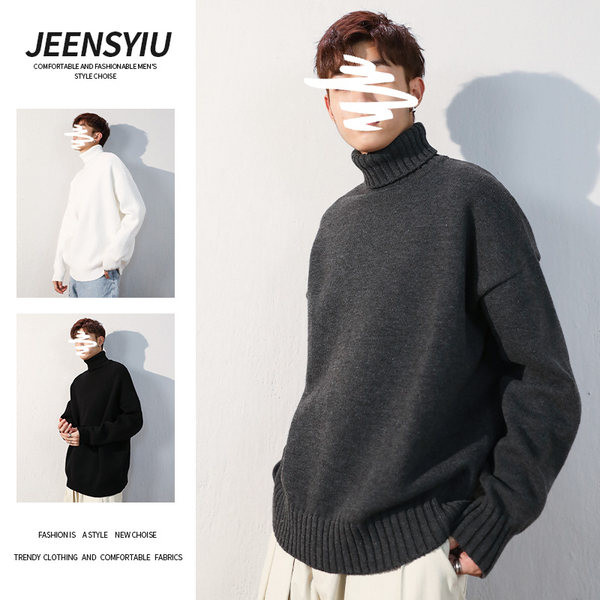 Muški pulover s polo kragnom - čisti model