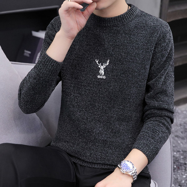 Ziemas vīriešu džemperis ar apdruku