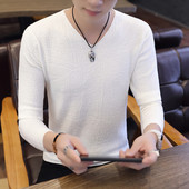 Vienkrāsains vīriešu džempera modelis