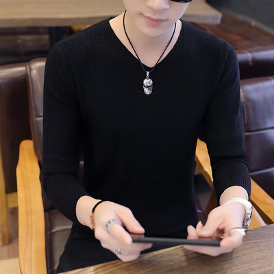 Vienkrāsains vīriešu džempera modelis