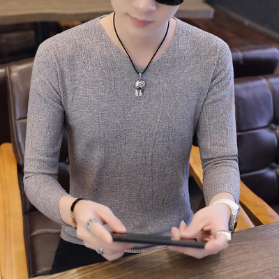 Vienkrāsains vīriešu džempera modelis