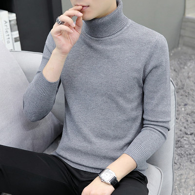 Jauna modeļa vīriešu ziemas džemperis ar polo apkakli