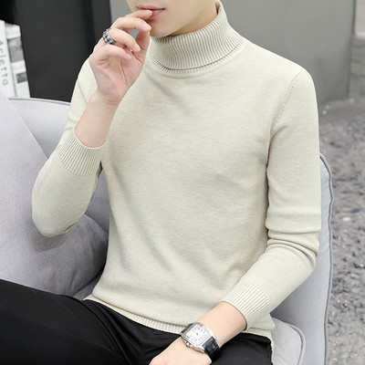 Jauna modeļa vīriešu ziemas džemperis ar polo apkakli