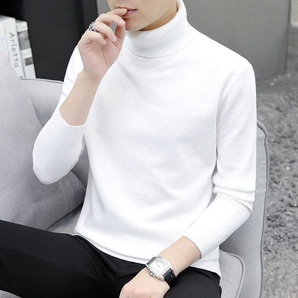 Jauna modeļa vīriešu ziemas džemperis ar polo apkakli