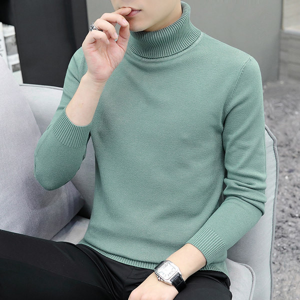 Jauna modeļa vīriešu ziemas džemperis ar polo apkakli