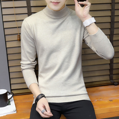 Masīvs vīriešu džemperis līdz kakla vidum